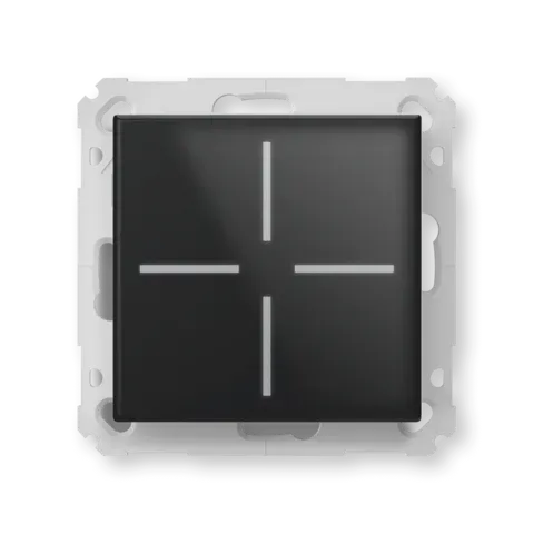 Glass push-button, black