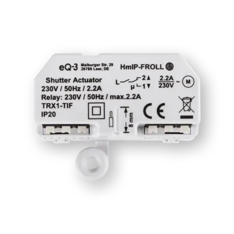 Shutter actuator – flush-mounted