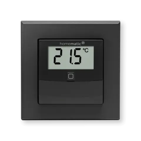 Temperature and humidity sensor with display – indoor, anthracite