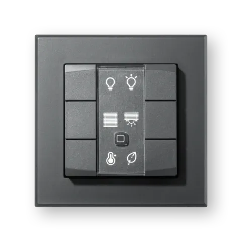 Wall-mounted remote control – 6 buttons, anthracite